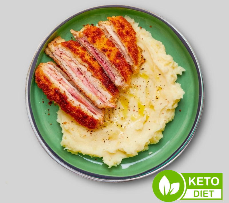 #02 Chicken Cordon Bleu with Mashed Cauliflower- keto