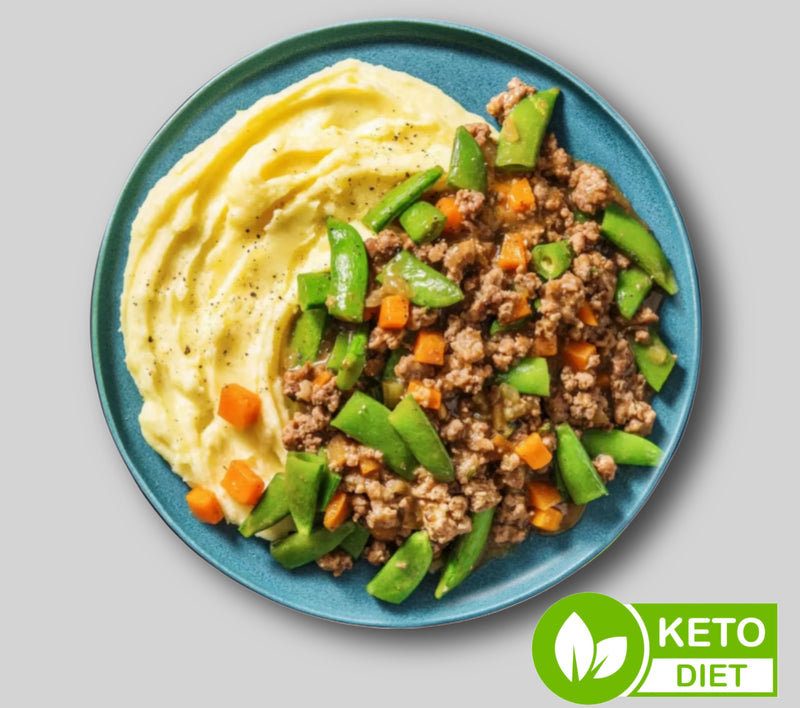 #52 Ground Turkey with Mashed Cauliflower & Veggies - Keto