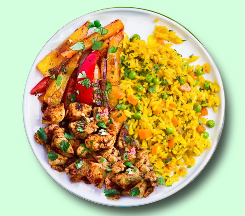 #94 Roast Chicken with Yellow Rice & Peppers