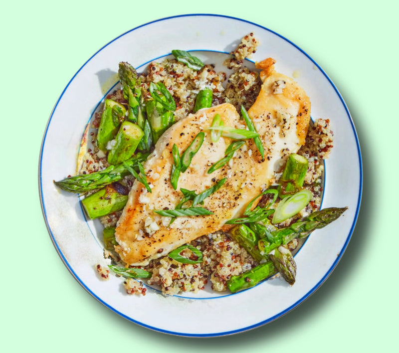 #08 Swai Fillet with Quinoa and Asparagus