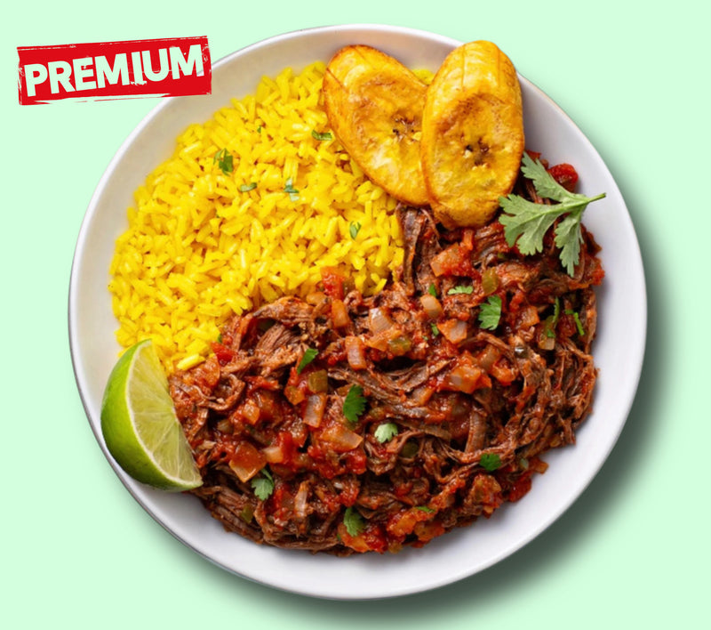 #33 Ropa Vieja with Yellow Rice and Sweet Plantain
