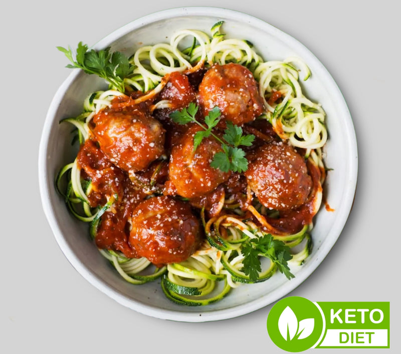 #36 Chicken Meatballs with Zucchini Spaghetti  - Keto