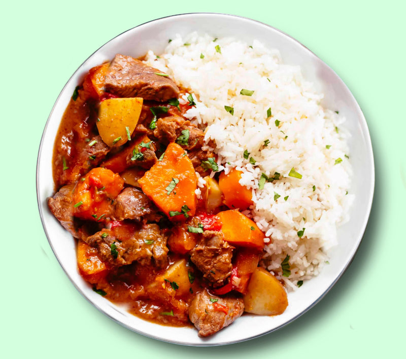 #55 Pork Stew with White Rice