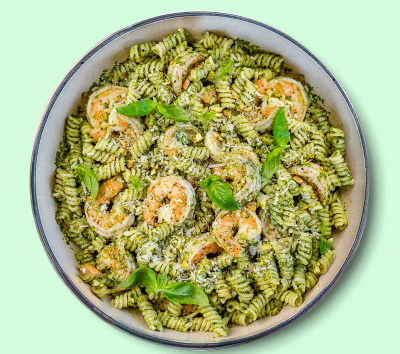 #53 Shrimp Pasta with Pesto Sauce