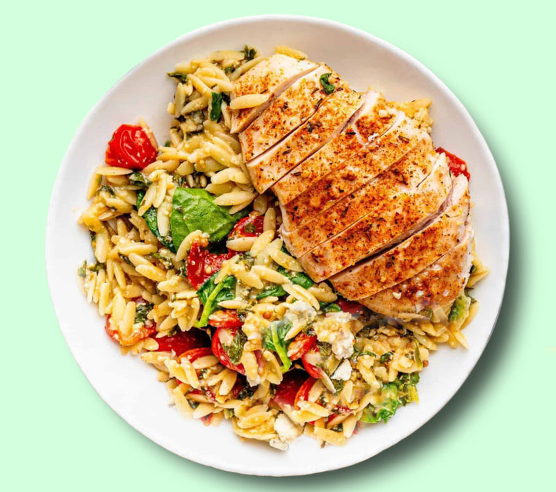 #86 Roast Chicken with Orzo Pasta .