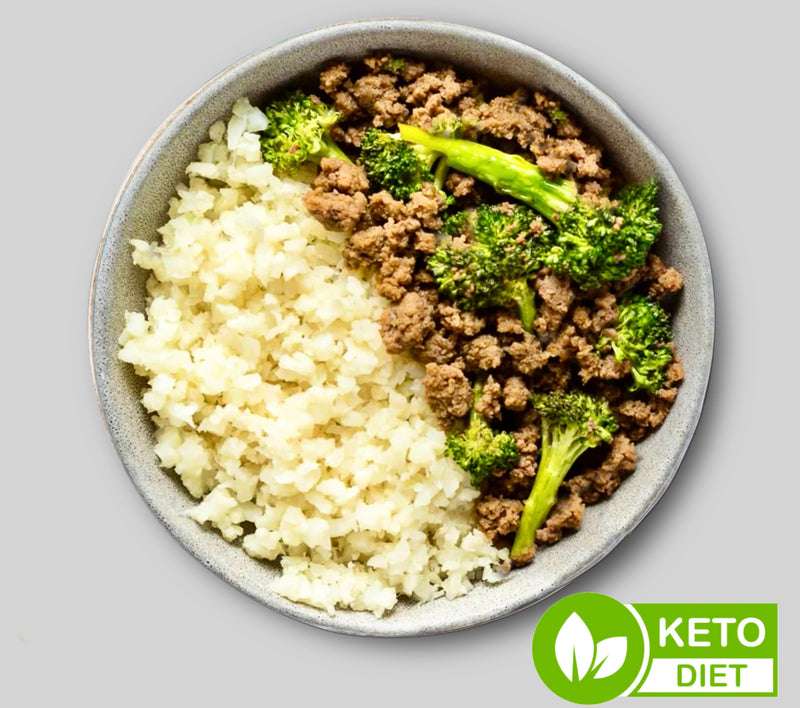 #41 Ground Pork with Cauliflower Rice and Broccoli - Keto